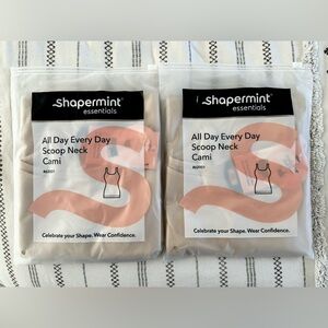 *Set of 2 - NWT* - Shapermint Essentials Scoop Neck Cami in Tan